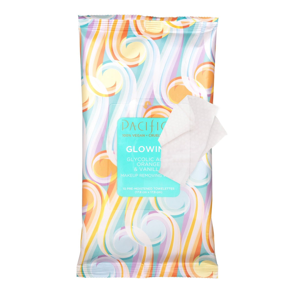 Glowing Glycolic Acid, Orange & Vanilla Makeup Removing Wipes (10ct)