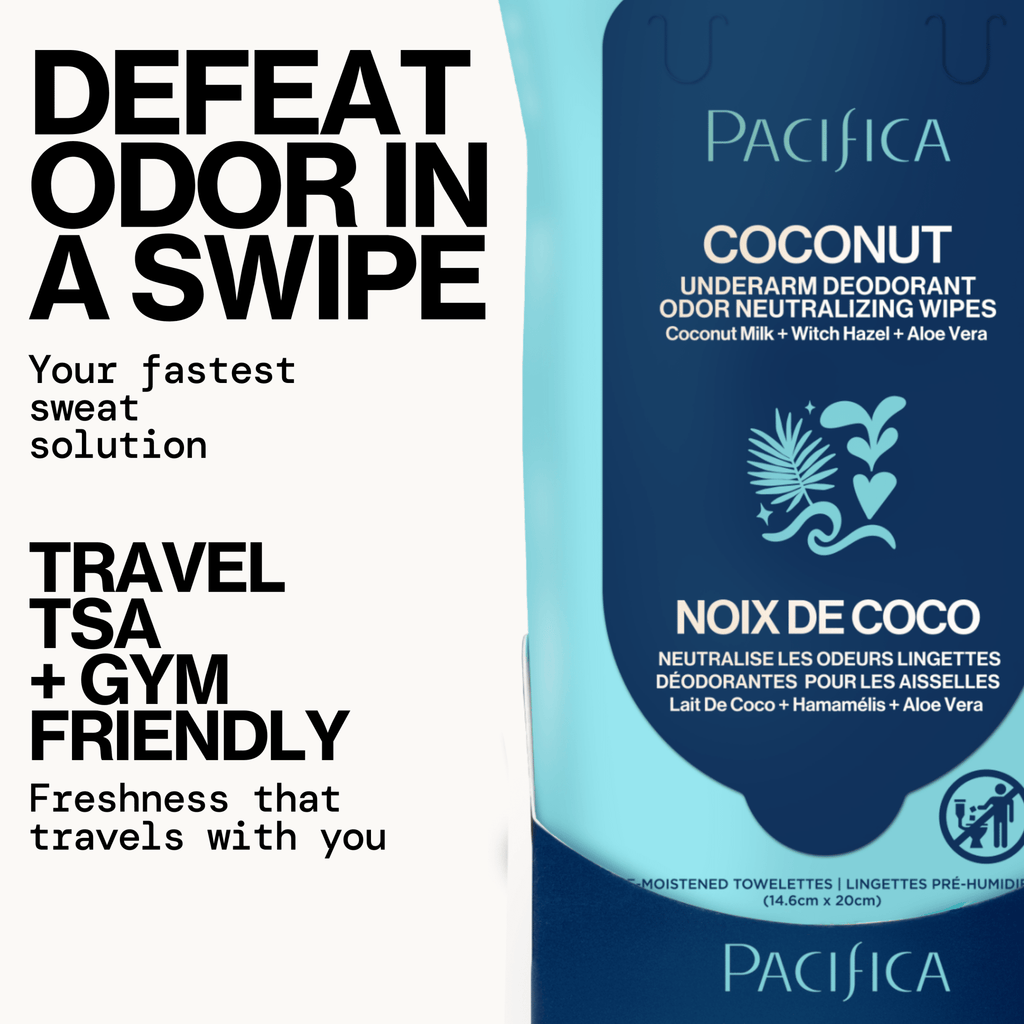 Coconut Milk & Essential Oils Underarm Deodorant Wipes