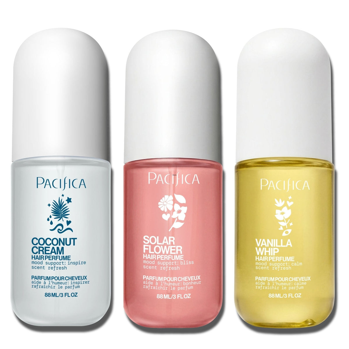 Hair Perfume Wardrobe: Vanilla Whip, Solar Flower + Coconut Vanilla