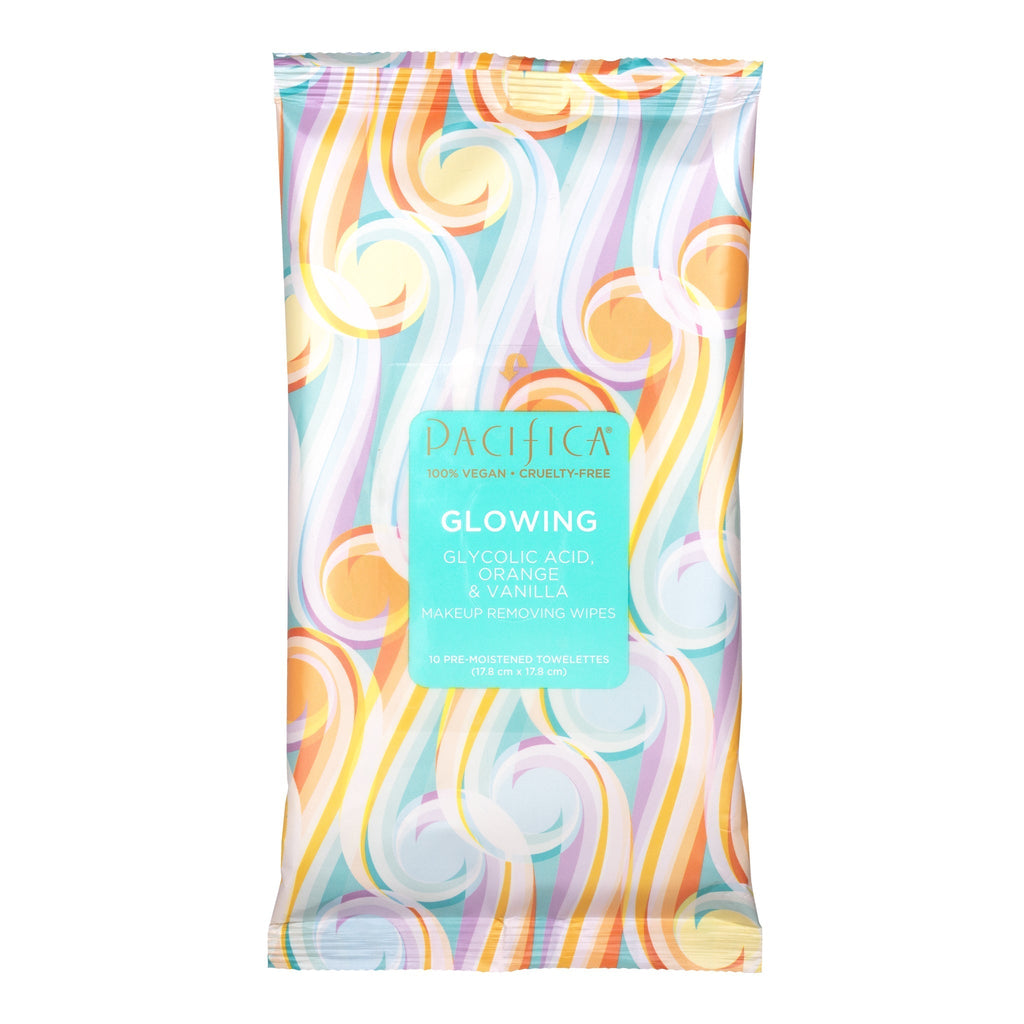Glowing Glycolic Acid, Orange & Vanilla Makeup Removing Wipes (10ct)