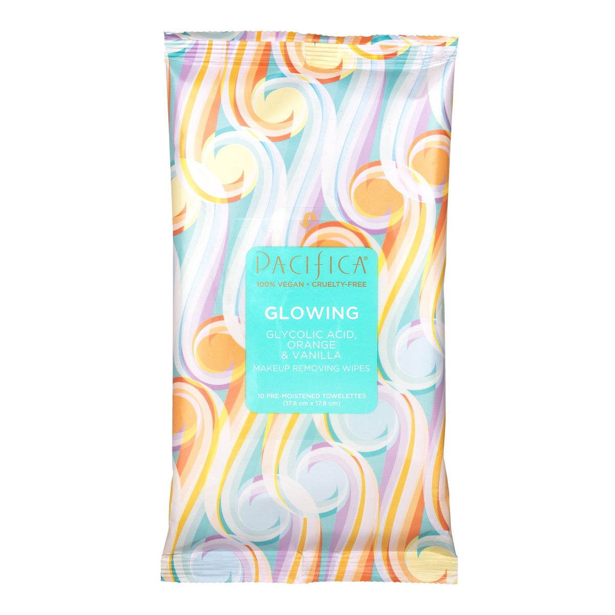 Glowing Glycolic Acid, Orange & Vanilla Makeup Removing Wipes (10ct)
