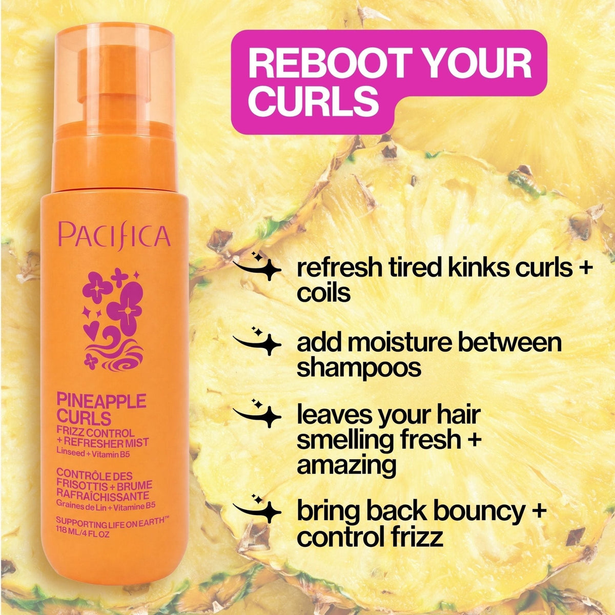 Pineapple Curls Frizz Control & Curl Reboot Mist